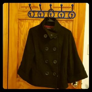 Express design studio black wool coat